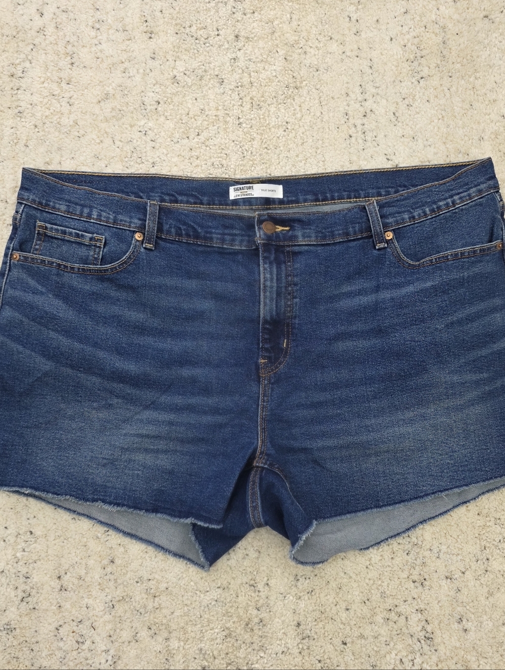 Signature Levis Size 24 Wash Denim Cutoff Shorts